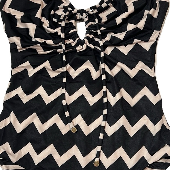 Stella McCartney Drawstring Tunnels Chevron One Piece - Picture 7 of 16